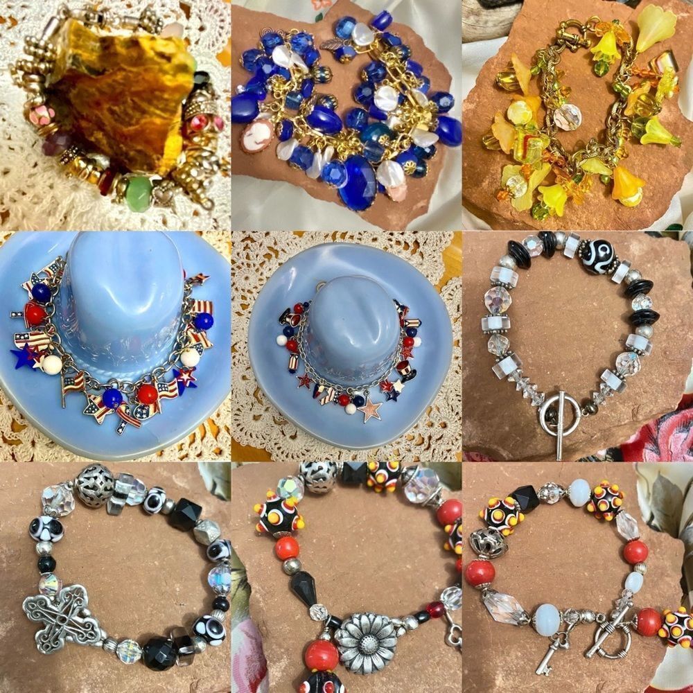 Bracelet lot closet, clean out nine bracelets still listed look for all details